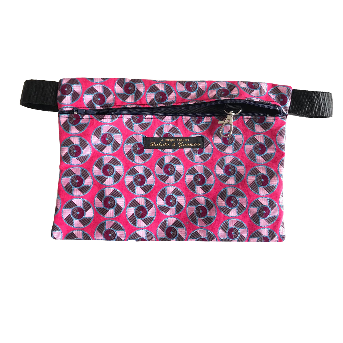 Pink ‘Disco’ Shimmer pattern Handmade Beltbag