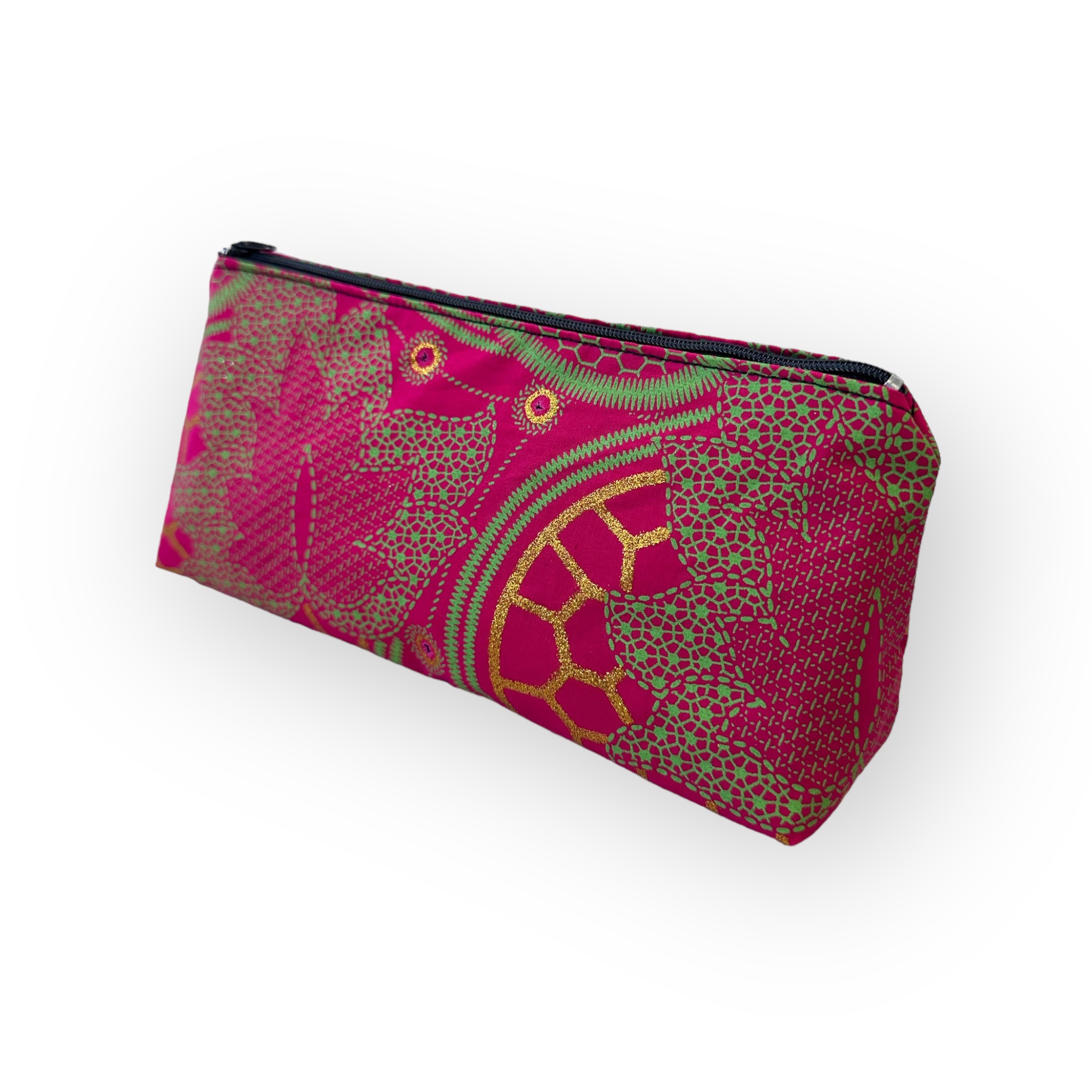 ‘Lumen’ Pink and Green Makeup Bag