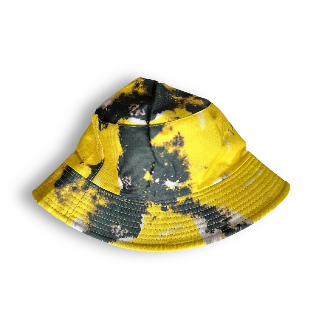 Marble Bucket Hat in Yellow & Grey